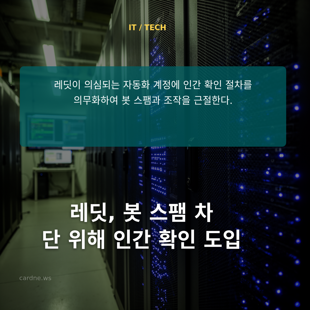 레딧, 봇 스팸 차단 위해 인간 확인 도입